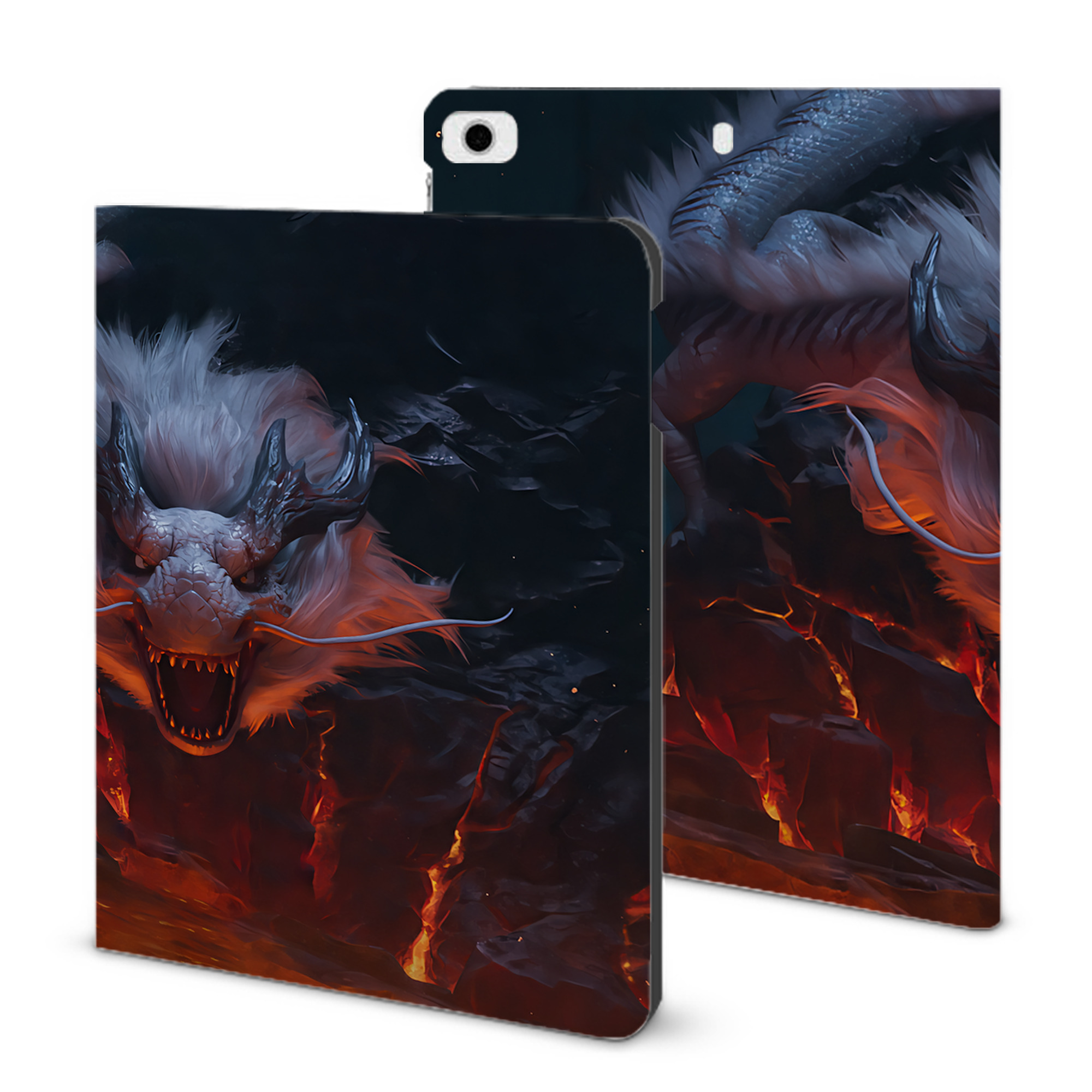 （画像用） Ne Zha 2 ナタ 魔童の大暴れ IPad ケース ブック型 PUレザー TPU 耐衝撃 軽量 薄型 ペン収納なし 全面保護 IPad 各モデル対応